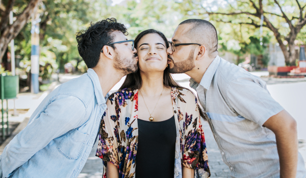 Drie verliefde mensen